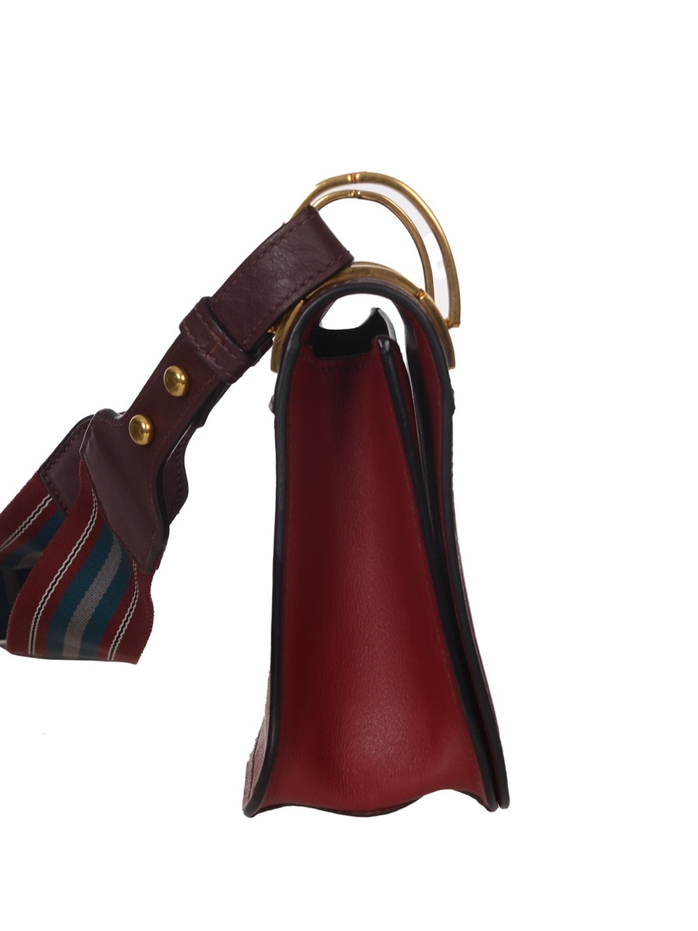 ♥️Prada Small Pionniere Two-Tone Burgundy and Dark Wine Leather Handbag ♥️ - Picture 2 of 16